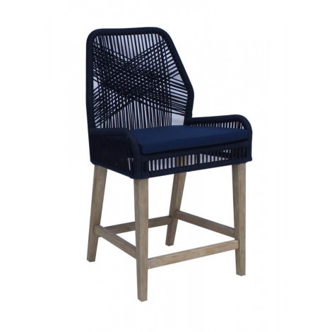 Athens Dark Blue Counter Height Chair