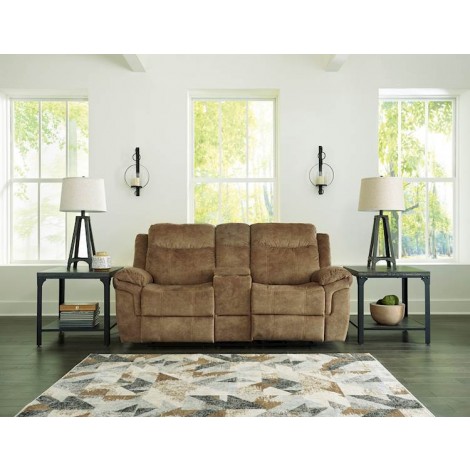 Huddle Up Glider Recliner Loveseat with Console