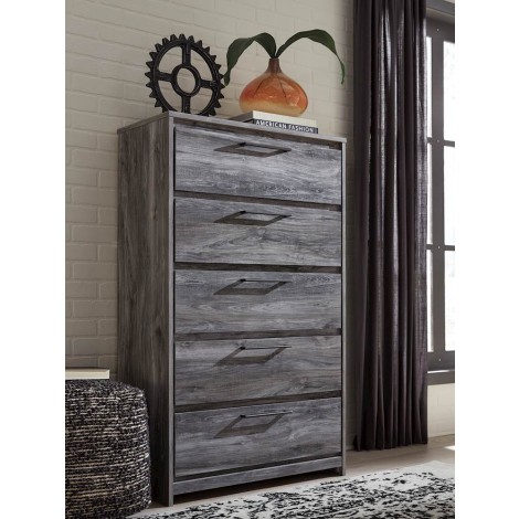 Baystorm Gray Five Drawer Chest
