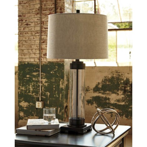 Talar Clear/Bronze Finish Glass Table Lamp (Includes 1)