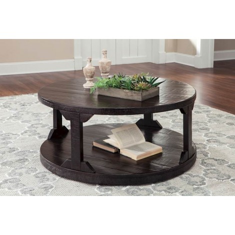 Rogness Rustic Brown Round Cocktail Table