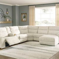 Critic's Corner Parchment Sectional Living Room Group