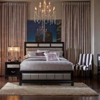 Barzini California King Bed, Nightstand, Dresser And Mirror