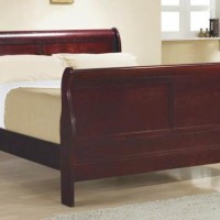 Louis Philippe Red Brown Full Bed