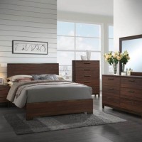 Edmonton California King Bed, Nightstand, Dresser And Mirror