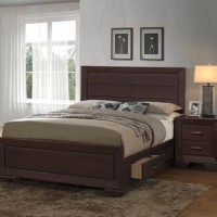 Kauffman King Storage Bed, Nightstand, Dresser, Mirror And Chest