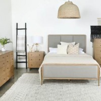 Grey Wooden King Beds