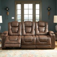 Owner's Box Power Recliner Sofa with Adjustable Headrest
