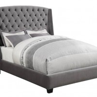 Pissarro Upholstered Grey Queen Bed
