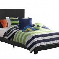 Dorian Upholstered Black Twin Bed