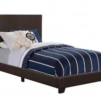 Dorian Upholstered Brown Twin Bed