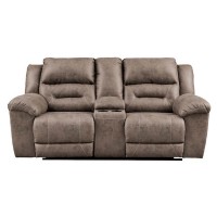 Stoneland Double Recliner Power Loveseat with Console