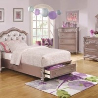 Caroline Twin Bed, Nightstand, Dresser, Mirror And Chest