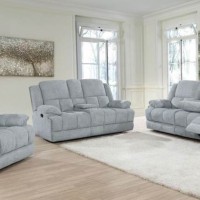 Grey Motion Loveseat, Motion Sofa And Glider Recliner