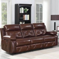 Chester Chocolate Leather Power Sofas