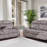 Lawrence Taupe Motion Sofa And Motion Loveseat