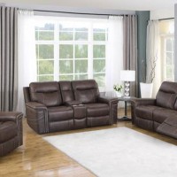 Wixom Brown Power Sofa, Power Loveseat And Power Recliner