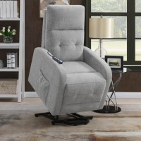 Grey Fabric Power Lift Recliners