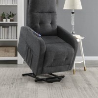 Charcoal Fabric Power Lift Recliners