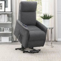 Charcoal Fabric Power Lift Recliners