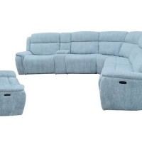 Grey Power Recliner Sectional