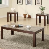 Brown Coffee Table And End Table