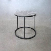Grey Faux Marble End Table