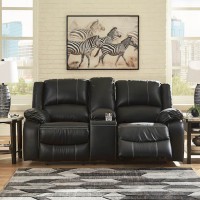 Calderwell Double Recliner Loveseat with Console
