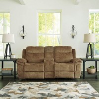 Huddle Up Glider Recliner Loveseat with Console