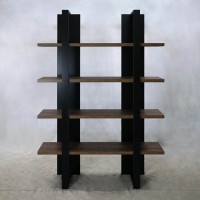 Black /Aged Walnut Bookcase
