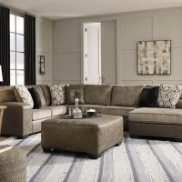 Abalone Chocolate Sectional Living Room Group