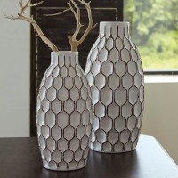 Dionna White Vase Set (Includes 2)