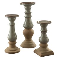 Emele Taupe Candle Holder Set (Includes 3)