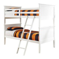 Lulu White Twin/Twin Bunk Bed (Wood)