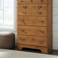 Bittersweet Light Brown Five Drawer Chest