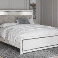 Altyra White King Panel Bed with Storage (Mattress Only Required)