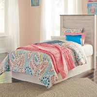 Willowton Whitewash Twin Panel Bed with Underbed Storage