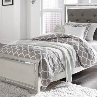Lonnix Silver Finish Twin Bed