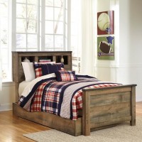 Trinell Twin Bookcase Headboard Bed with Trundle