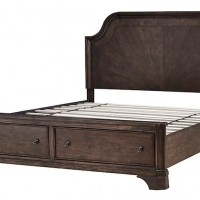 Adinton Reddish Brown Queen Panel Bed with Storage