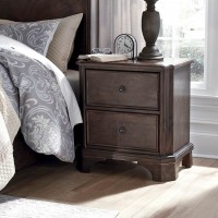 Adinton Brown Two Drawer Night Stand