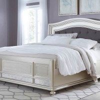 Coralayne Silver California King Upholstered Bed