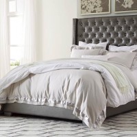 Coralayne Silver King Upholstered Bed