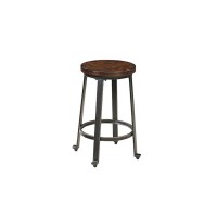 Challiman Rustic Brown Stool (Includes 2)