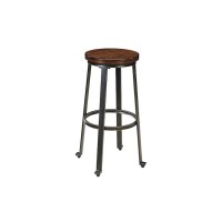 Challiman Rustic Brown Tall Stool (Includes 2)