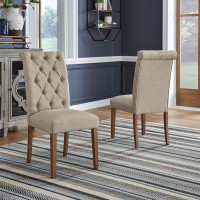 Harvina Light Brown Dining Upholstered Side Chair (Includes 2)