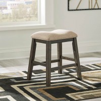 Rokane Brown Upholstered Stool (Includes 2)
