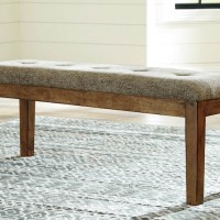 Flaybern Brown Large Upholstered Dining Room Bench