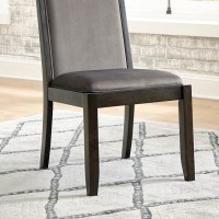 Hyndell Dark Brown Dining Upholstered Side Chair (Includes 2)