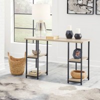 Waylowe Natural/Black Home Office Desk